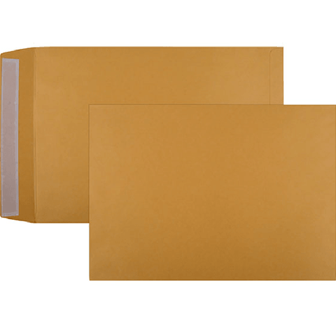 Cumberland Envelopes Pocket Strip Seal 100GSM 380x255mm Gold Box 250