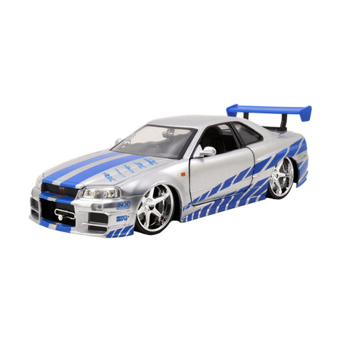 Jada 1:24 Fast & Furious Brians '02 Nissan Skyline GT-R Diecast Model Car