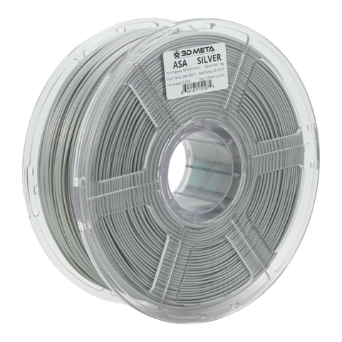 ASA 3D Printing Filament - Silver