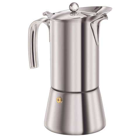 Euroline 10 Espresso Cup 1.2L Stainless Steel Coffee Maker (Silver)