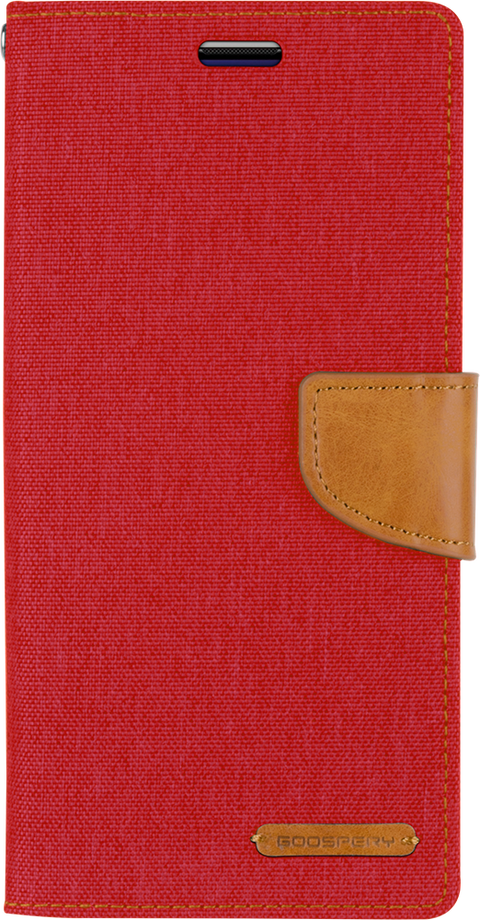 Goospery Canvas Diary For Galaxy A21S - Red