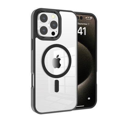 Redefine Clear Case with Metal Lens for iPhone 16 Pro - Black
