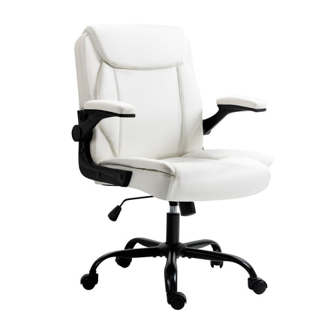 Artiss Executive Office Chair Mid Back (White)