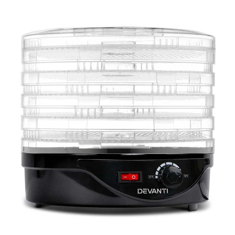 Devanti 5 Trays Food Dehydrator (Black)