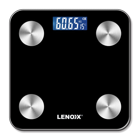 Lenoxx Smart Body Scale Bluetooth LED Weight Tracking & Recording