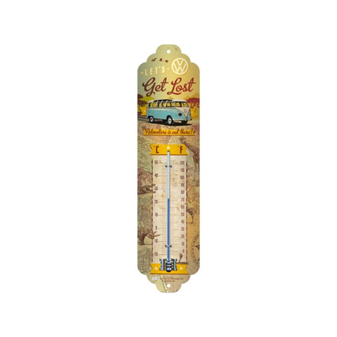 Nostalgic-Art Wall Metal Thermometer VW Buli Lets Get Lost 28x6.5x2cm