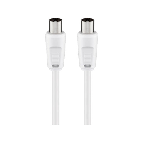 Goobay 2.5m Antenna Cable (<70 dB) (M/M) for TVs/Receivers/Radios - White