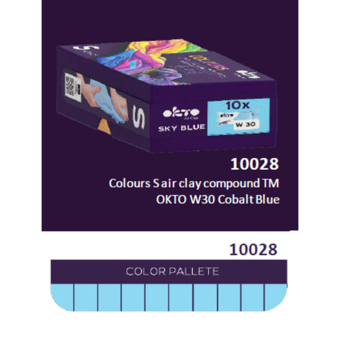 Okto 10pcs Sensory Art Air Clay Colours S (W30 Sky Blue)