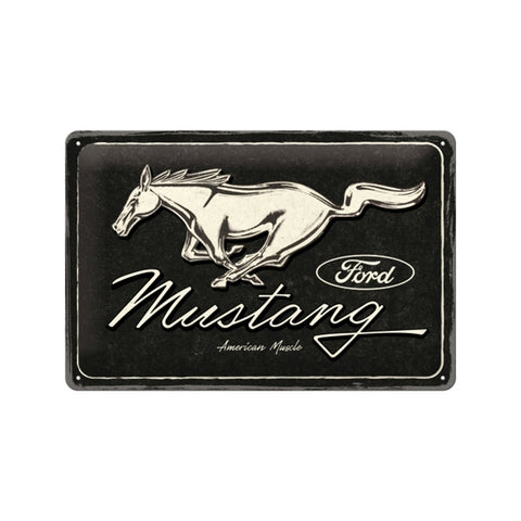 Nostalgic-Art Ford Mustang Horse Logo 20x30cm Medium Metal Tin Sign Plaque