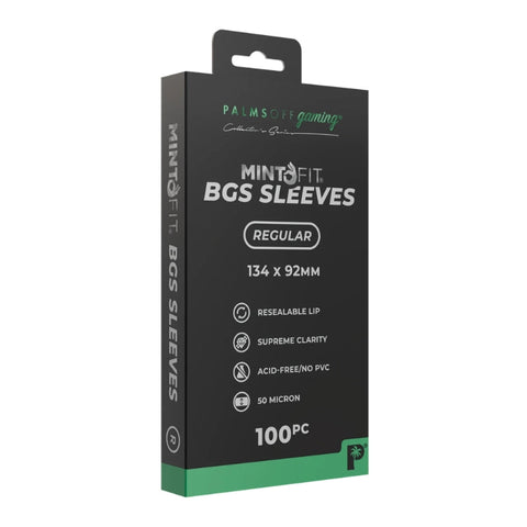 Palms Off Gaming Palms Off BGS Graded Card Mint-Fit Sleeves - Regular 100pc