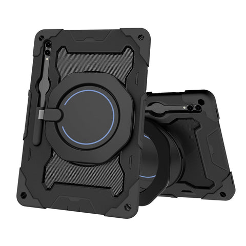 Redefine Armor Shockproof Handle Case for Samsung Galaxy Tab S8 Ultra / S9 Ultra / S10 Ultra - Black