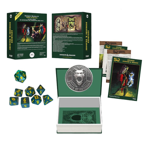 Dungeons & Dragons D&D Beadle & Grimm's Classic Module Collection Tomb of Horrors Dice & Accessories Set