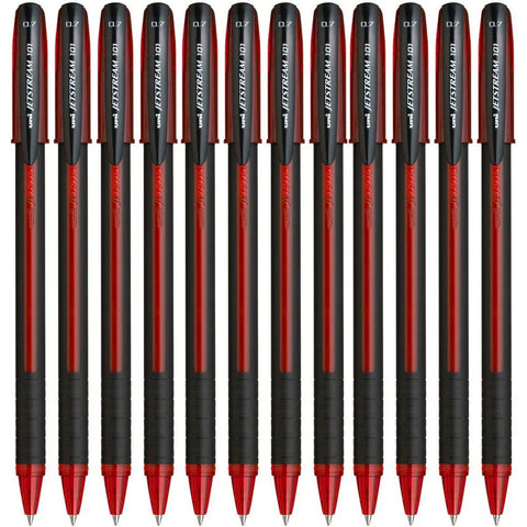 Uni-Ball 101 Jetstream Rollerball Stick Pen Fine 0.7mm Box of 12 (Red)