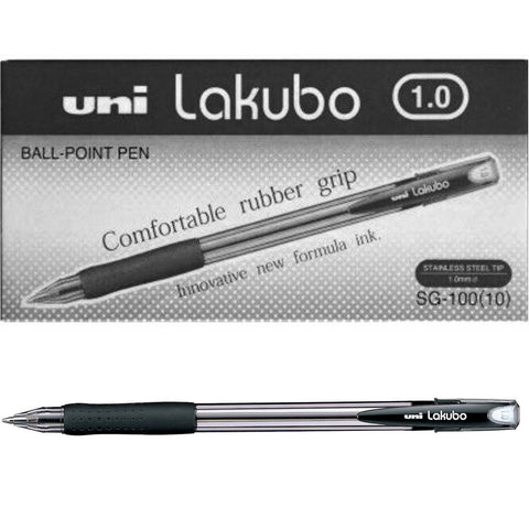 Uni-Ball Lakubo SG-100 Ballpoint Pen Medium 1.0mm Box of 12 (Black)