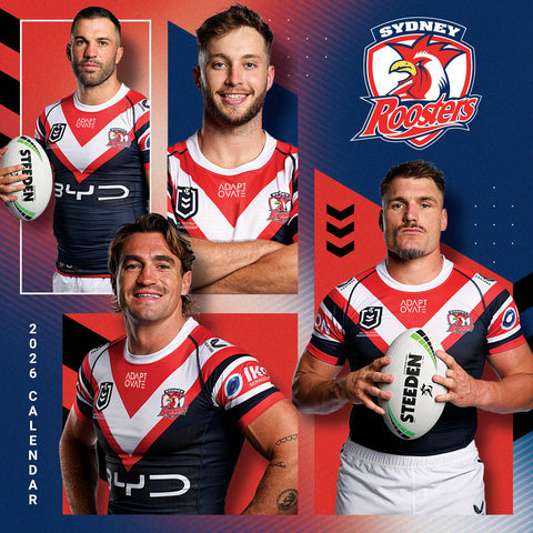 Paper Pocket NRL Sydney Roosters 2026 Calendar