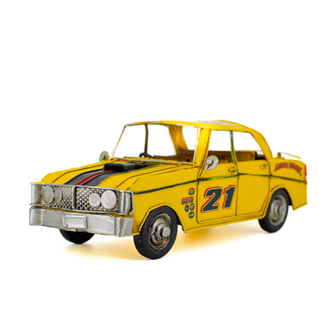Boyle Metal Display Ford GT-HO Handmade Ornament Home Decor 27cm (Yellow)