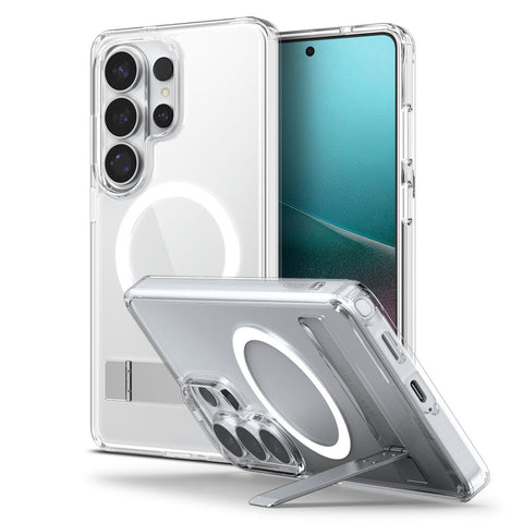 Spigen Galaxy S26 Ultra Ultra Hybrid S (MagFit) Case (Clear Case / White Ring)