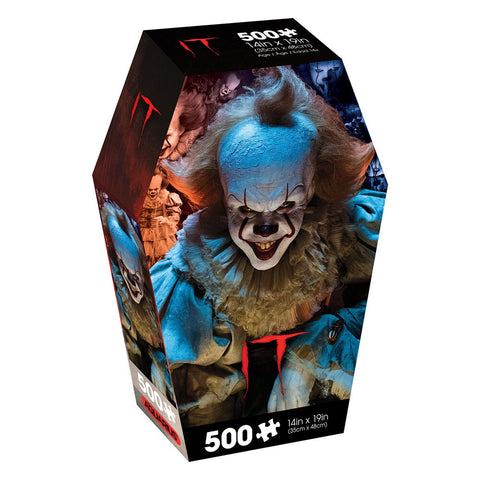 Aquarius 500pc IT Movie Coffin Box Horror Themed Wooden Jigsaw Puzzle 14x19in