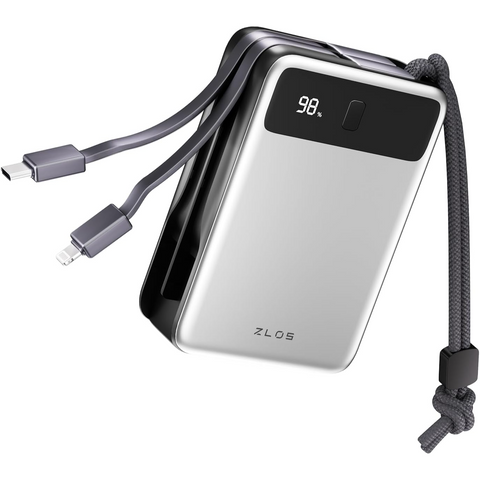 ZLOS 20000mAh Power Bank 65W With Build-in Cable