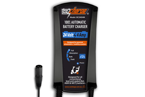 OzCharge OC-2404M Mobility Charger 24 Volt 4 Amp Wheelchair Scooters