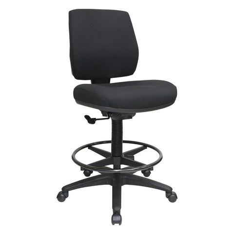 Buro Roma Drafting Chair 1 Lever Mid Back Black