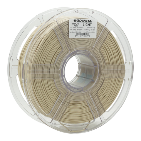 3D META Wood PLA 3D Printing Filament - Light