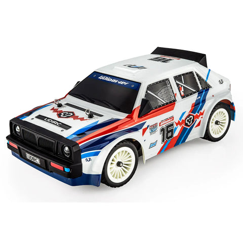UDI Rally RC Drift Car Electric Brushless 4WD 1/16 Scale RTR - White