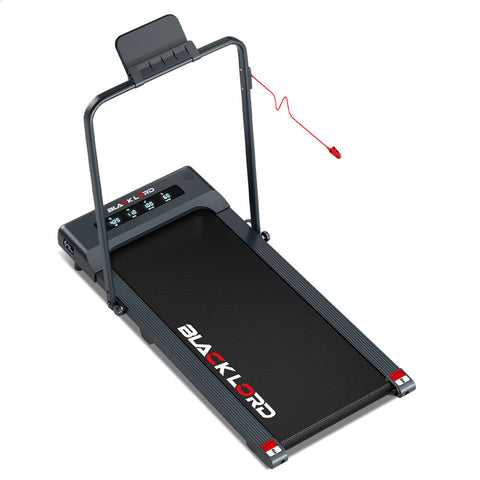BLACK LORD Treadmill Electric Walking Pad Under Desk Foldable Gym 400mm (Grey)