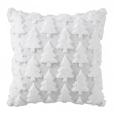 Jingle Jollys Christmas Tree Pillow Covers 2 Packs Cushion Covers White