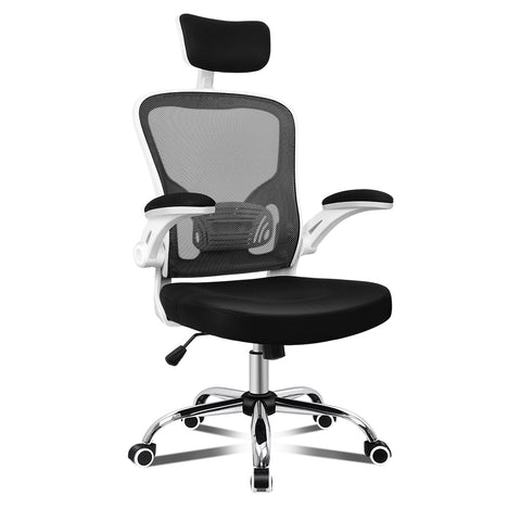ALFORDSON Mesh Office Chair Executive Fabric Seat Tilt Computer (White)