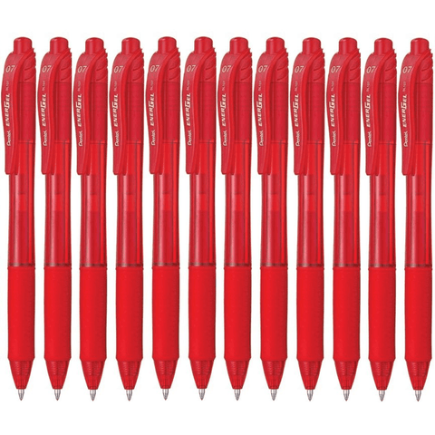 Pentel BL110 Box 12 Energel-X Retractable Gel Ink Pen 1.0mm (Red)