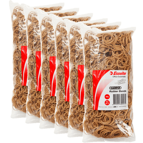 Esselte Superior Rubber Bands Size No.12 500g Bag Pack 6 BULK