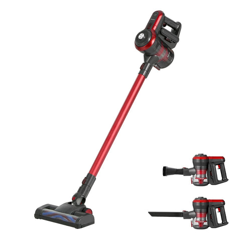 Devanti Stick Vacuum Cleaner Brushless Cordless 250W (Red)