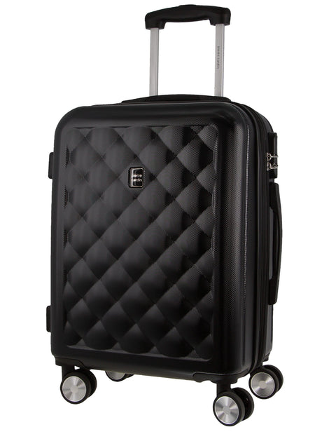 Pierre Cardin 4 Wheel Cabin Hard-Shell TSA Lock Travel Luggage 54cm Black