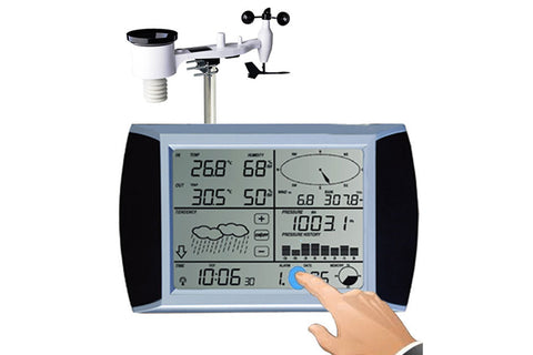Tesa WS1081 Solar Powered Touch Panel Weather Center with PC interface