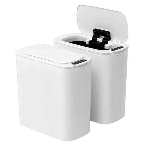 Devanti 11L Motion Sensor Kitchen Bins Slim Touchless Rubbish Can 2-Pieces White