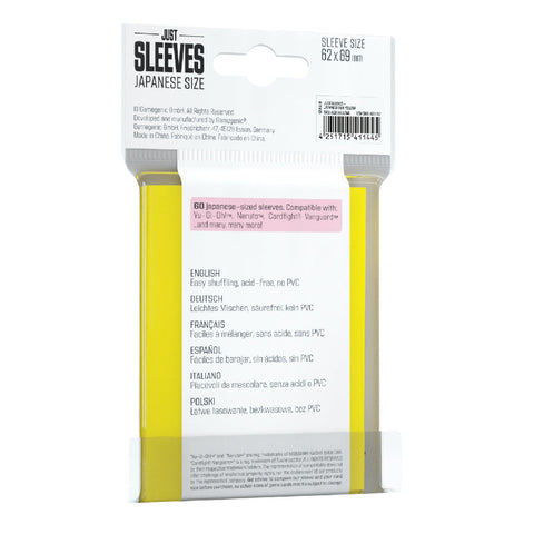 Gamegenic Just Sleeves Japanese Size (Yellow)