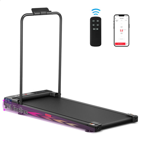 BLACK LORD Treadmill Walking Pad Electric Incline Under Desk (Black)