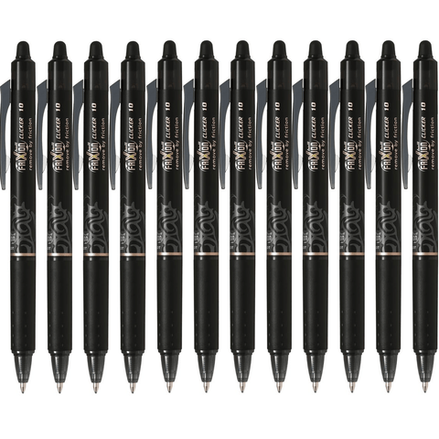 Pilot Frixion Clicker Retractable Erasable Gel Ink Pen 1.0mm (Black) [Box 12]