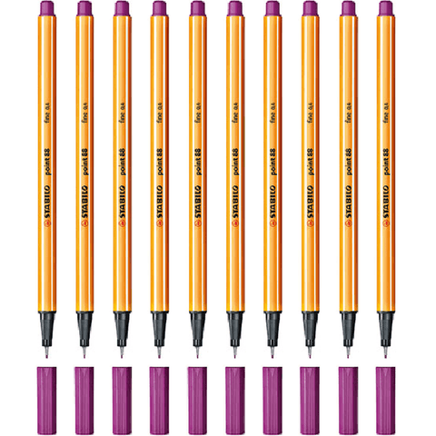 Stabilo 88 Point Fineliner Pen Lilac (Lavender) [Box 10]