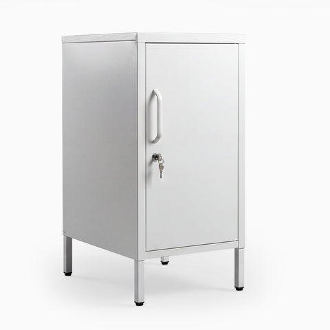 Desky Sidekick Metal Locker Cabinet - White / Right Opening