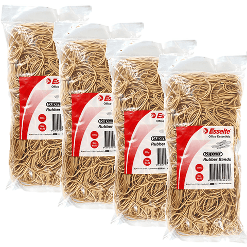Esselte Superior Rubber Bands Size No.19 500G Bag Pack 4 BULK
