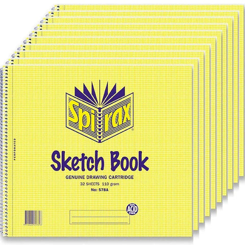 Spirax 578A Sketch Book Side Open 64 Page 247x270mm 10 Pack