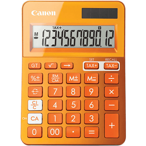 Canon LS-123M Calculator 12 Digit Dual Power Solar (Metallic Orange)
