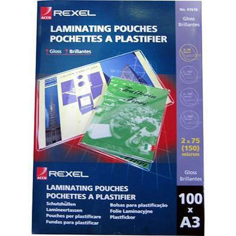 Rexel Pack 100 Laminating Micron Clear (A3)