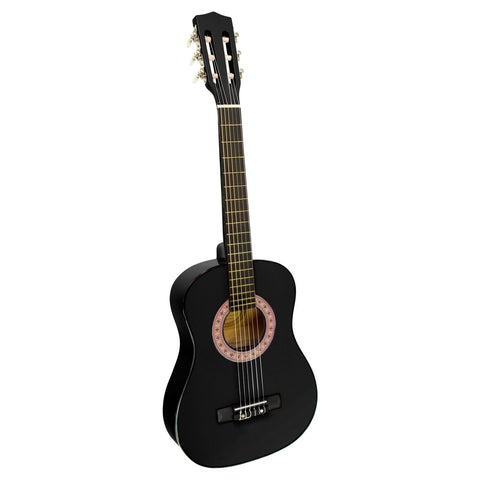 Karrera 34in Acoustic Childrens Wooden Guitar (Black)