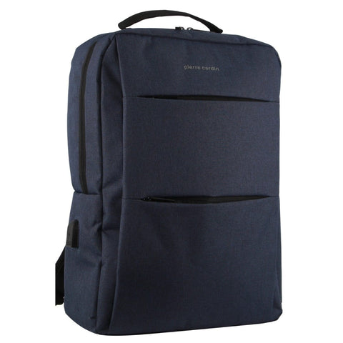 Pierre Cardin Travel & Business Backpack Bag w/ Built-in USB Port 33x49cm Navy