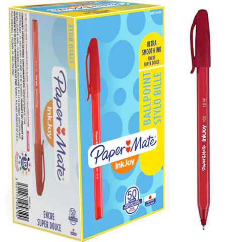 Papermate Inkjoy 100 Ballpoint Pen Medium 1.0mm (Red) [Box 50]