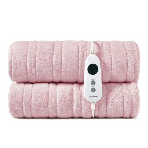 Dreamaker Coral Fleece Electric Heated Throw Blanket [180x200cm] (Blush Pink)