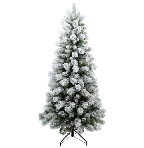 1.8m Bavarian Heavily Flocked Dual Tip Christmas Tree | 497 Spruce & Fir TipsGreen with White